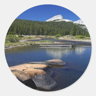 Tuolumne Meadows Yosemite Streams Ronde Sticker
