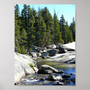 Tuolumne River in de Tuolumne Meadows, Yosemite, C Poster