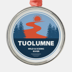 Tuolumne Wild en Schilderachtig River California Metalen Ornament