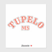 Tupelo, Mississippi Sticker (Vel)
