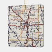 Tupelo MS  Map Keramisch Ornament (Links)