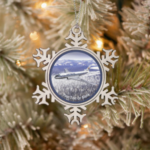 Tupolev (Т у о е в) Tu-104 Tin Sneeuwvlok Ornament