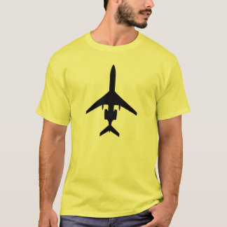 Tupolev Tu-154 silhouette aviation t-shirt dark