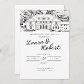 Tupper Manor Massachusetts Invitation de lieu pers (Devant / Derrière)