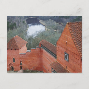 Turaida kasteel bij de Gauja rivier, Sigulda, Letl Briefkaart