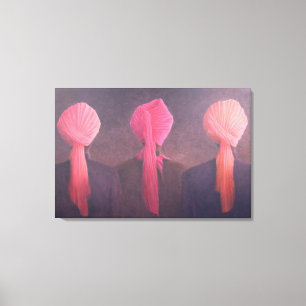 Turban Triptych Canvas Afdruk