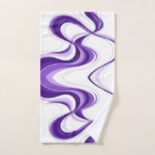 Turbillons de ruban abstrait violet moderne été (Serviette à main)