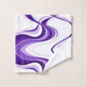 Turbillons de ruban abstrait violet moderne été (Gant de toilette)
