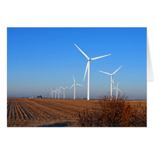 Turbine éolienne en automne après-midi (Devant horizontal)