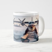 Turbo Prop Twin Engine Float Plane Struik Nederlan Extra Grote Beker (Voorkant rechts)