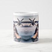 Turbo Prop Twin Engine Float Plane Struik Nederlan Extra Grote Beker (Voorkant)