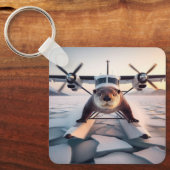 Turbo Prop Twin Engine Float Plane Struik Nederlan Sleutelhanger (Voorkant)