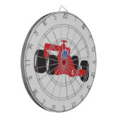 Turbo racewagen dartbord (Voorkant Links)
