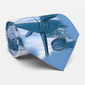 TURBO Vliegtuig STROPDAS blauw (Opgerold)