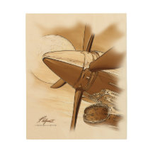 Turbo Vliegtuig Wood Art