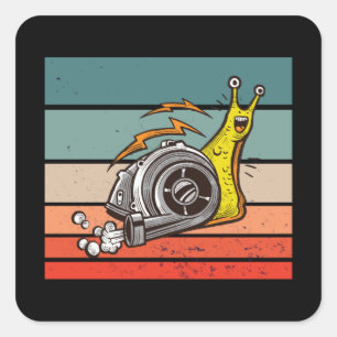 Turboslak Vierkante Sticker
