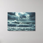 Turbulent Ocean Storm – Cinematic 4K zeegezicht Canvas Afdruk (Voorkant)