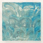 Turbulent Zee Glazen Onderzetter (Voorkant)