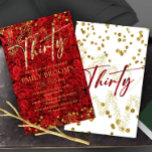 Turc Amour Roses 30e anniversaire Invitation<br><div class="desc">Extraordinaire 30e anniversaire Invitation avec étincelles et décoration or,  Ces Invitations de fête est un modèle imprimable pour Lui ou Elle et peut être customisé facilement et même imprimé physiquement.</div>