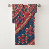 Turc Kilim Tapis tapis Antique Rouge Bleu (En situation)