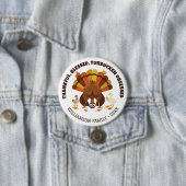 TURDUCKEN OBSESSED Funny Thanksgiving Ronde Button 7,6 Cm (In situ)