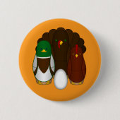 Turducken - ronde button 5,7 cm (Voorkant)