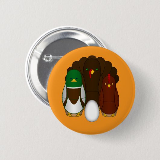 Turducken - ronde button 5,7 cm (Voorkant /achterkant)