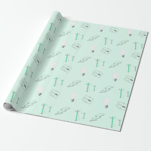 Turf elektrisch decoratief patroon cadeaupapier