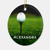 Turf en Golfbal Gepersonaliseerd Ornament (Links)