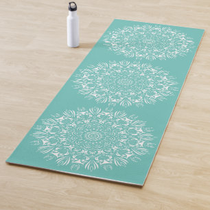 Turf en lavendel kleine uil mindfulness-mandala yogamat