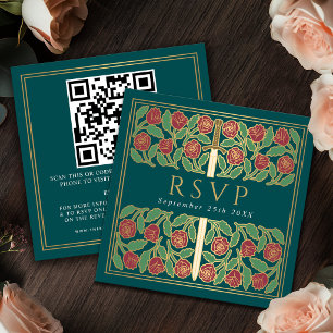 Turf Gouden Bloem Koninklijke Trouw RSVP QR Code Informatiekaartje