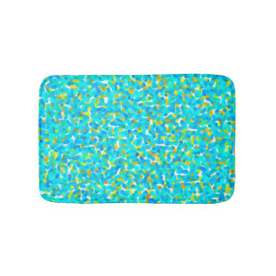 Turf Groen Blauw Geel Abstract Patroon Badmat