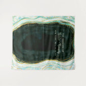 Turf Groen Geode Trouwfotohouderset achtergrond Wandkleed (Voorkant (horizontaal))