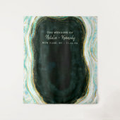 Turf Groen Geode Trouwfotohouderset achtergrond Wandkleed (Voorkant)