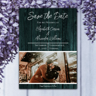Turf Groen Rustieke Foto Save The Date