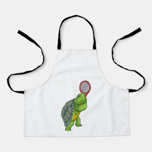 Turf in Tennis met Tennis racket Schort