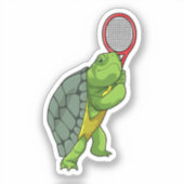 Turf in Tennis met Tennis racket Sticker (Voorkant)