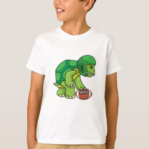 Turf op sport met Football en helm T-shirt