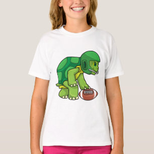 Turf op sport met Football en helm T-shirt