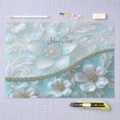 Turf wit bloemen tissuepapier (Craft)