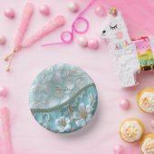 Turf Witte Bloemige Papieren Kommen (Feest)