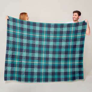 Turfblauw ruitpatroon: een klassieke touch toevoeg fleece deken