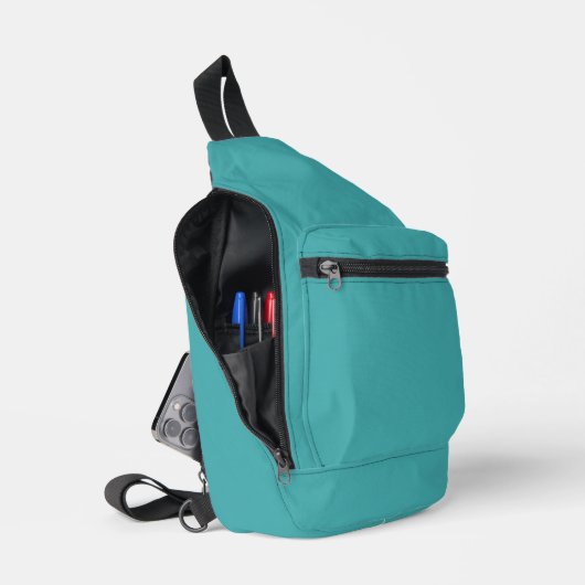 Turfblauw Sling Bag (Open)
