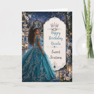 Turfblauw Sweet 16 Prinsessen Tuin Kaart