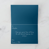 Turfblauw verjaardag aangepaste naam Mandala-ontwe Kaart (Binnen)