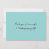 Turfroze streep paisley olifant bedankkaartjes bedankkaart (Achterkant)