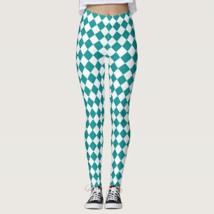 Turfwit Ruitpatroon Leggings