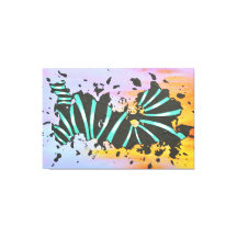 Turfzuur & Zonsondergang Abstract Canvas