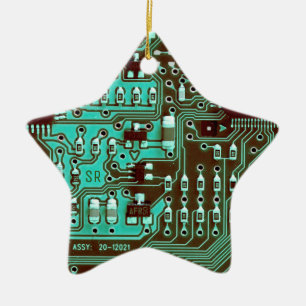 Turgeleindigde printplaat Geek PCB Persoonlijk Keramisch Ornament