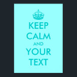 Turguoise Tenir des affiches calmes | Texte person<br><div class="desc">Turguoise Tenir des affiches calmes | Texte personnalisable Restez calme et continuez votre parodie de design. Reste calme et continue à danser. Restez calme et continuez. Restez calme et faites vos courses.</div>